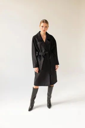 Oversized Cashmere Coat Black