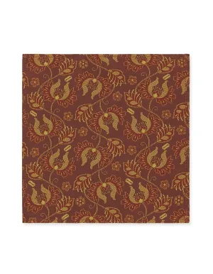 Peaky Blinders Red & Gold Paisley Silk Jacquard Square