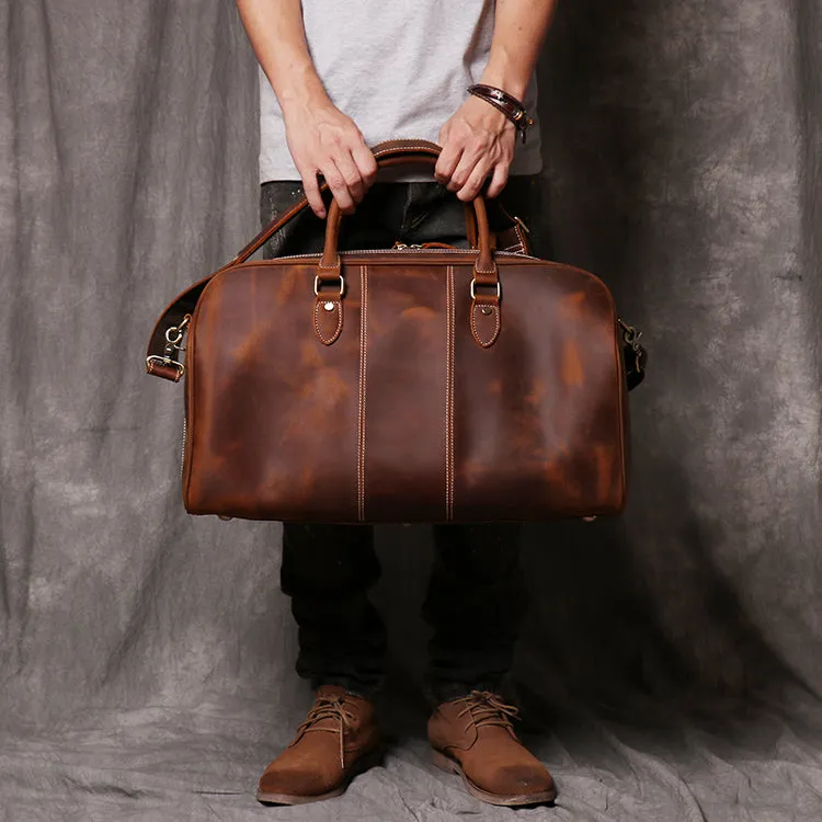 Personalized Duffle Bag Simple Vintage Leather Duffle Bag Good Big Size Travel Bag Gym bag