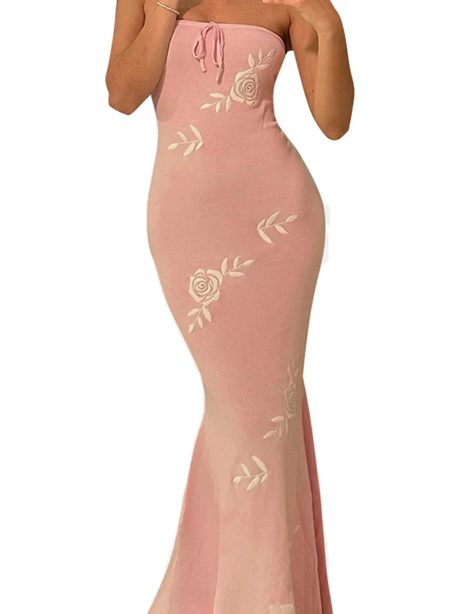 Pink Nightclub-ready Maxi Dress