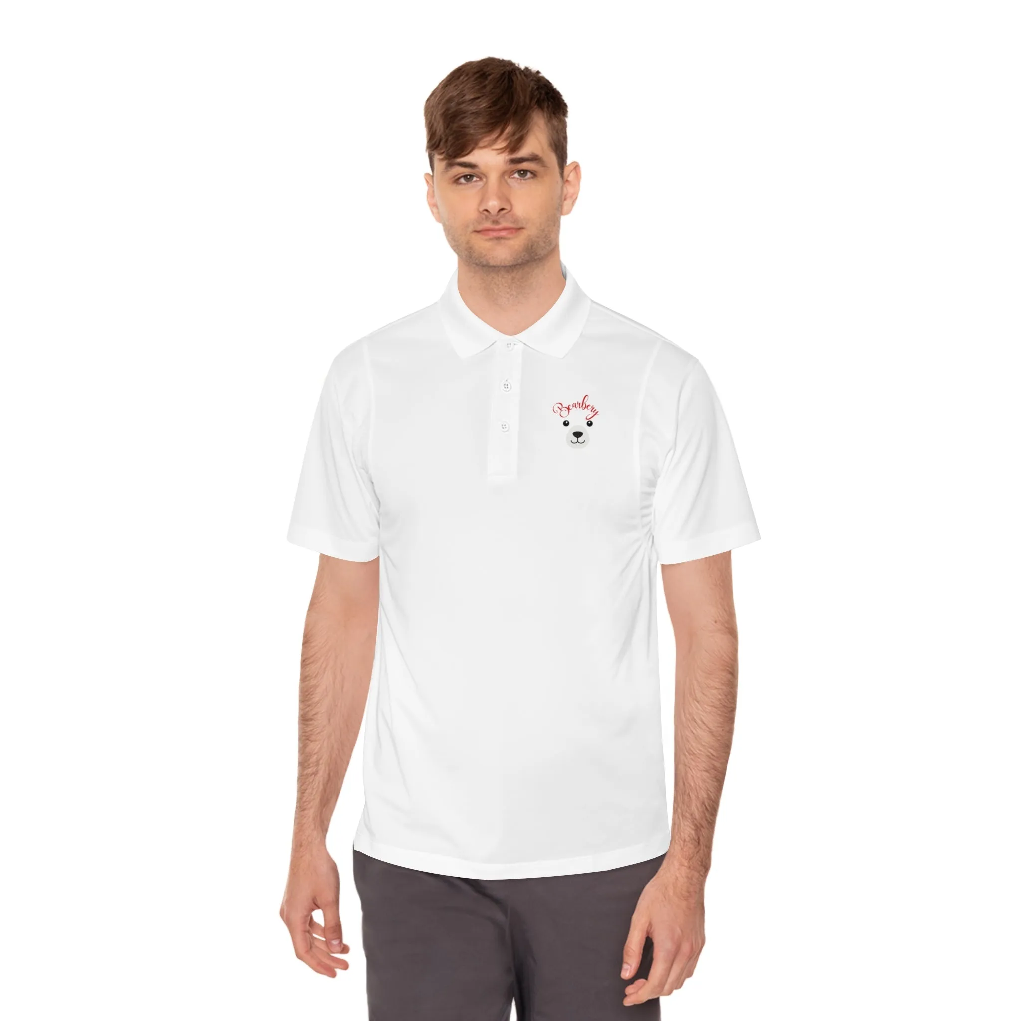 Polo Men's T-Shirt: Classic Polo T-Shirt with Stylish Cute Bear Design – Unisex Fashion