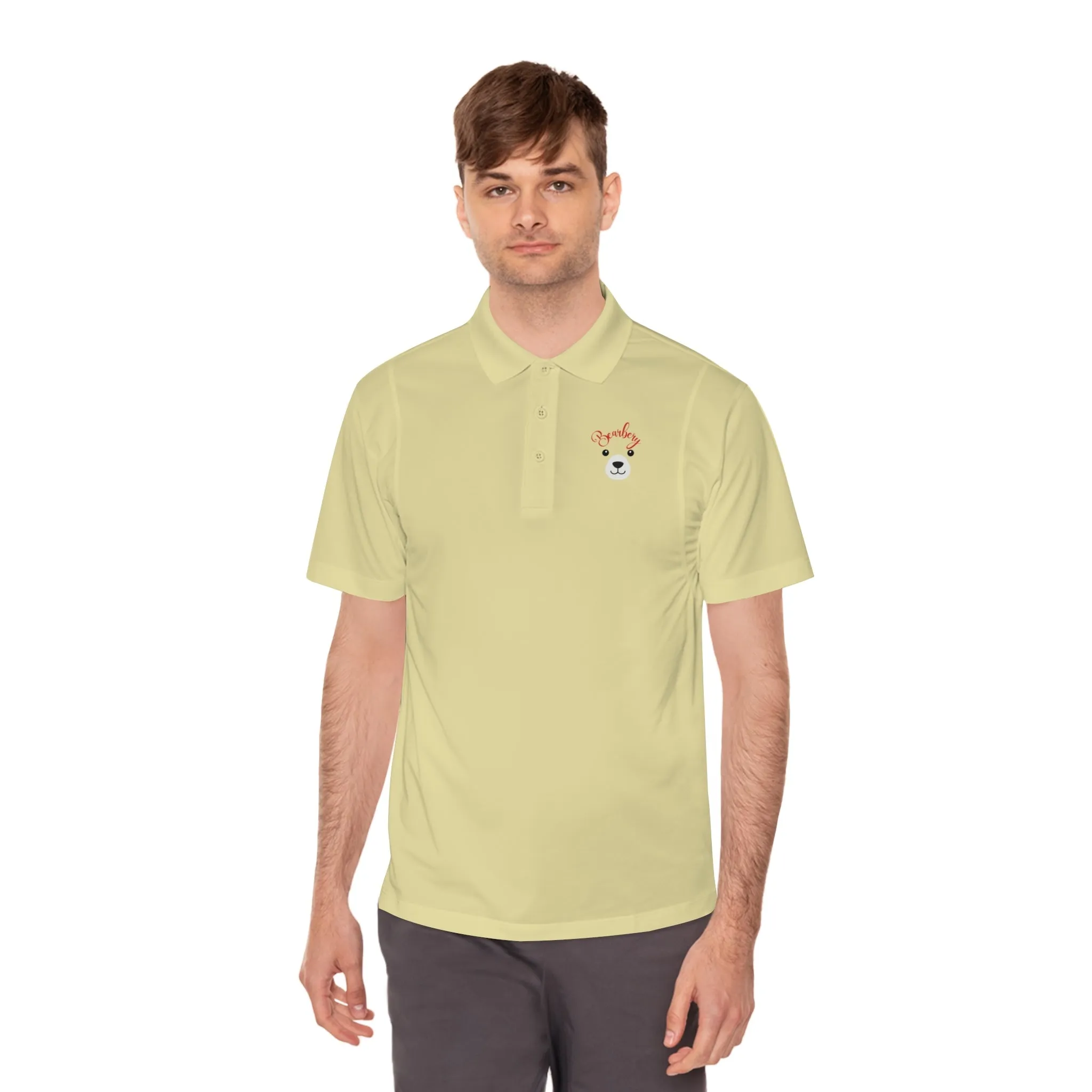 Polo Men's T-Shirt: Classic Polo T-Shirt with Stylish Cute Bear Design – Unisex Fashion