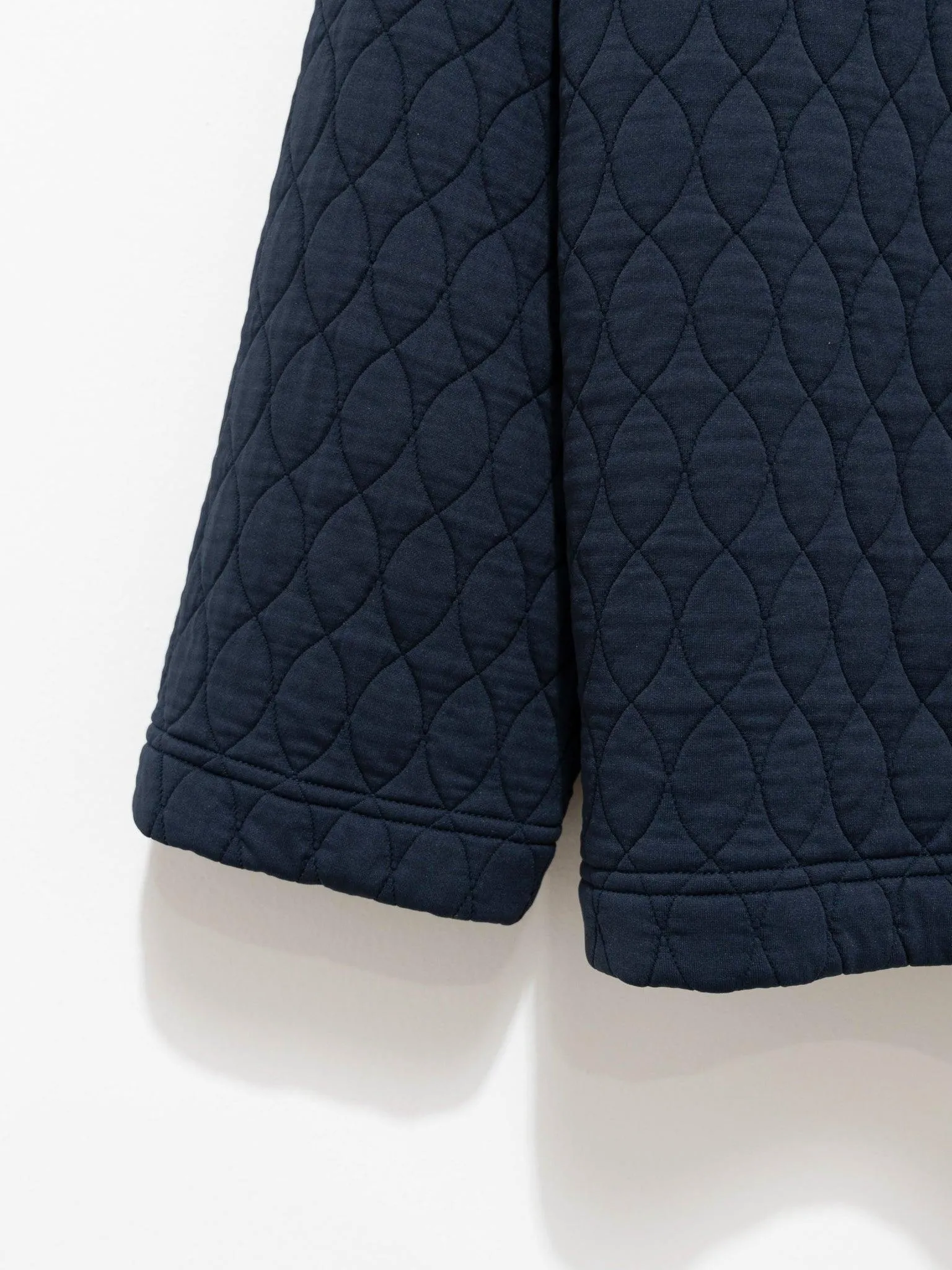 Poly Quilt Jacquard Jersey Easy Cardigan - Navy