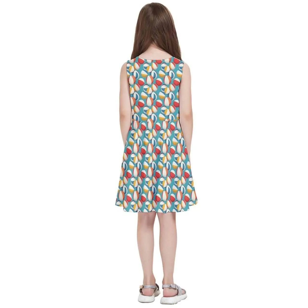 Retro Beach Balls Kids' Skater Dress