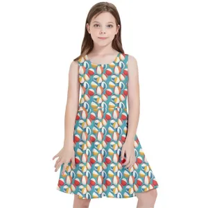 Retro Beach Balls Kids' Skater Dress