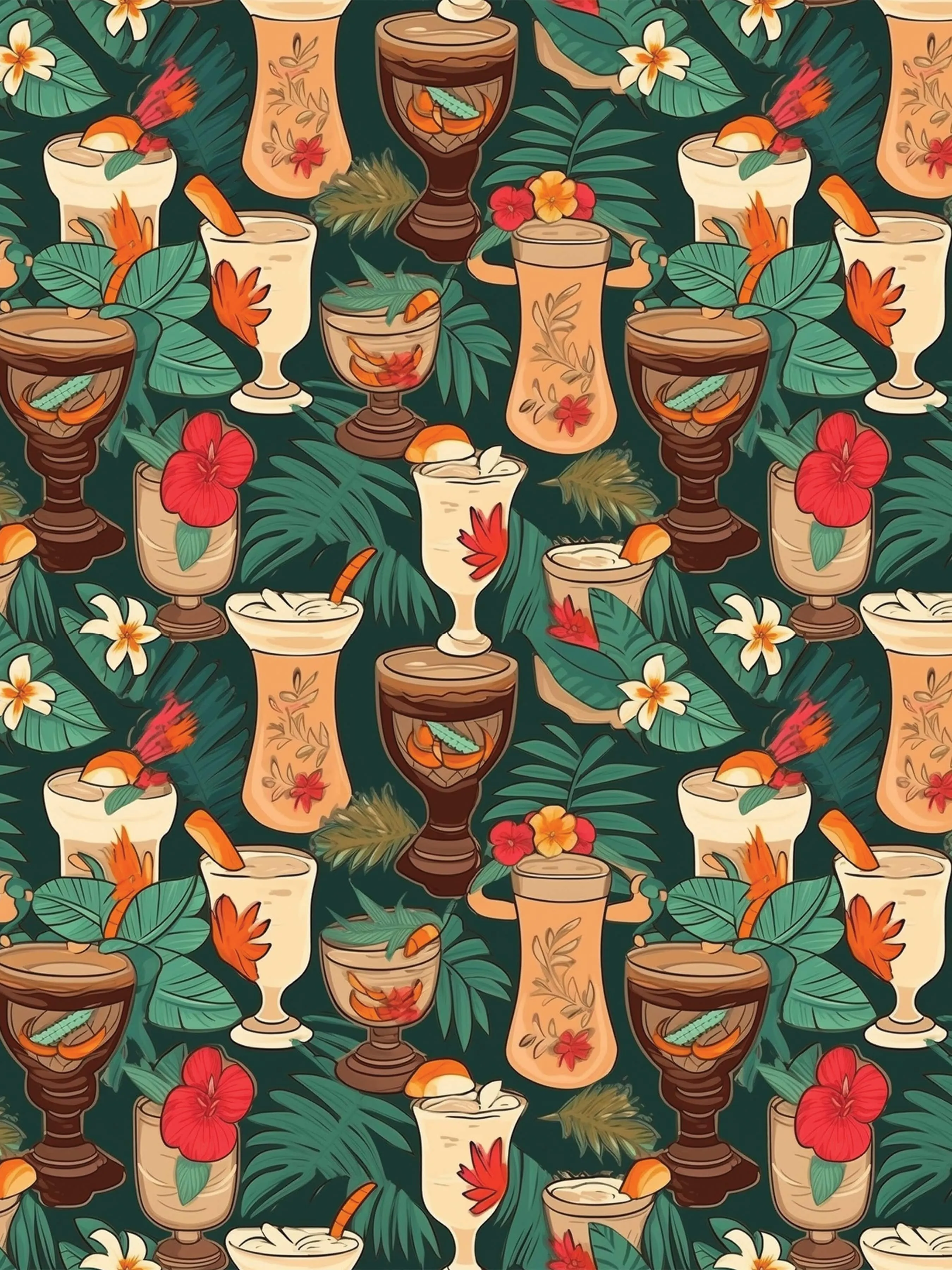 Retro Tiki Luau Women's Polo T-Shirt