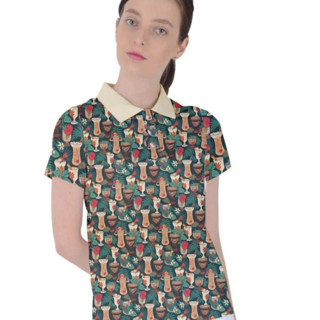 Retro Tiki Luau Women's Polo T-Shirt