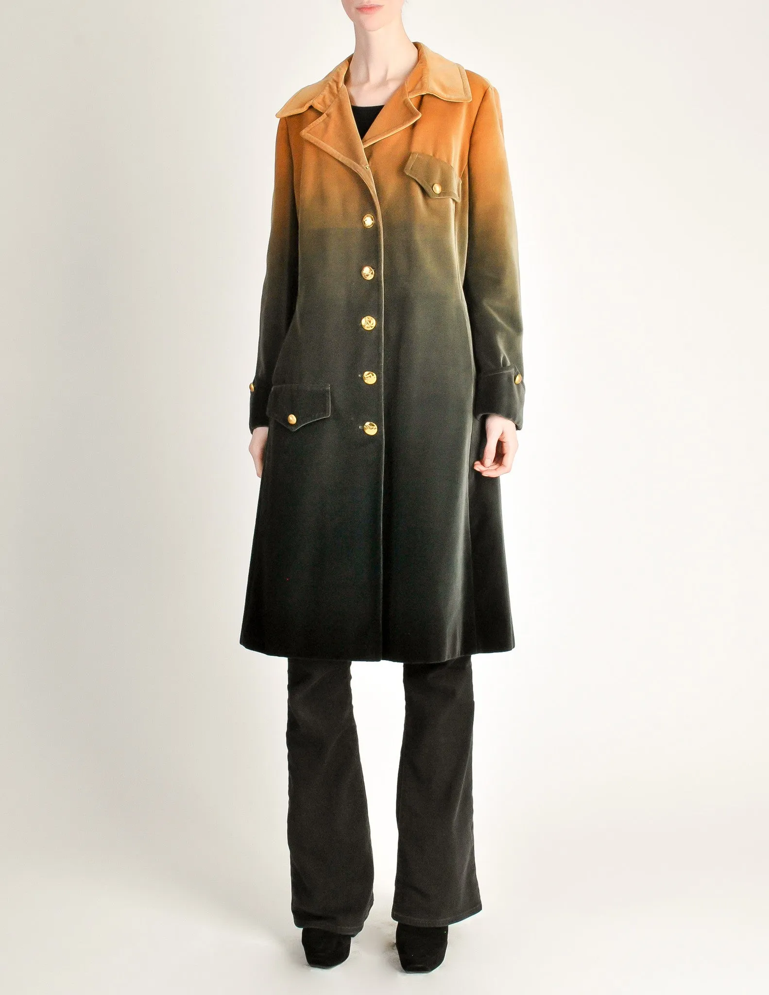 Roberta Di Camerino Vintage Ombre Velvet Coat