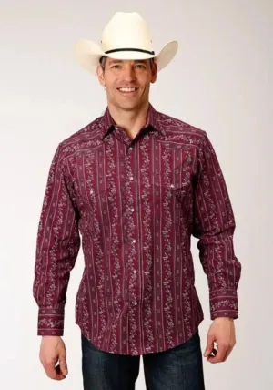 Roper Garnet Grove (Red) - Men's Western Shirt