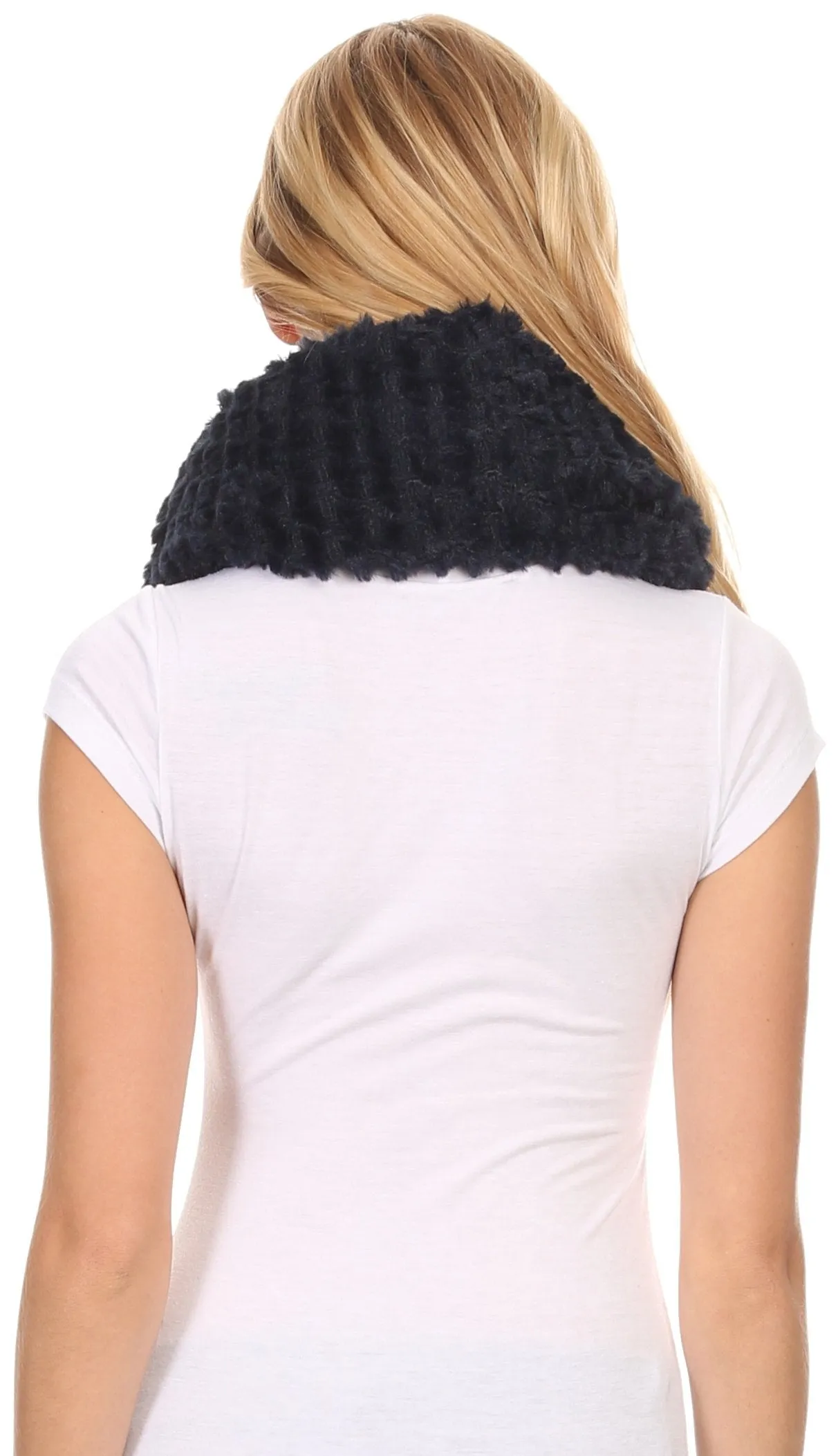 Sakkas Pulle Long Wide Flowing Comfortable Soft Fuzzy Fur Infinity Wrap Scarf