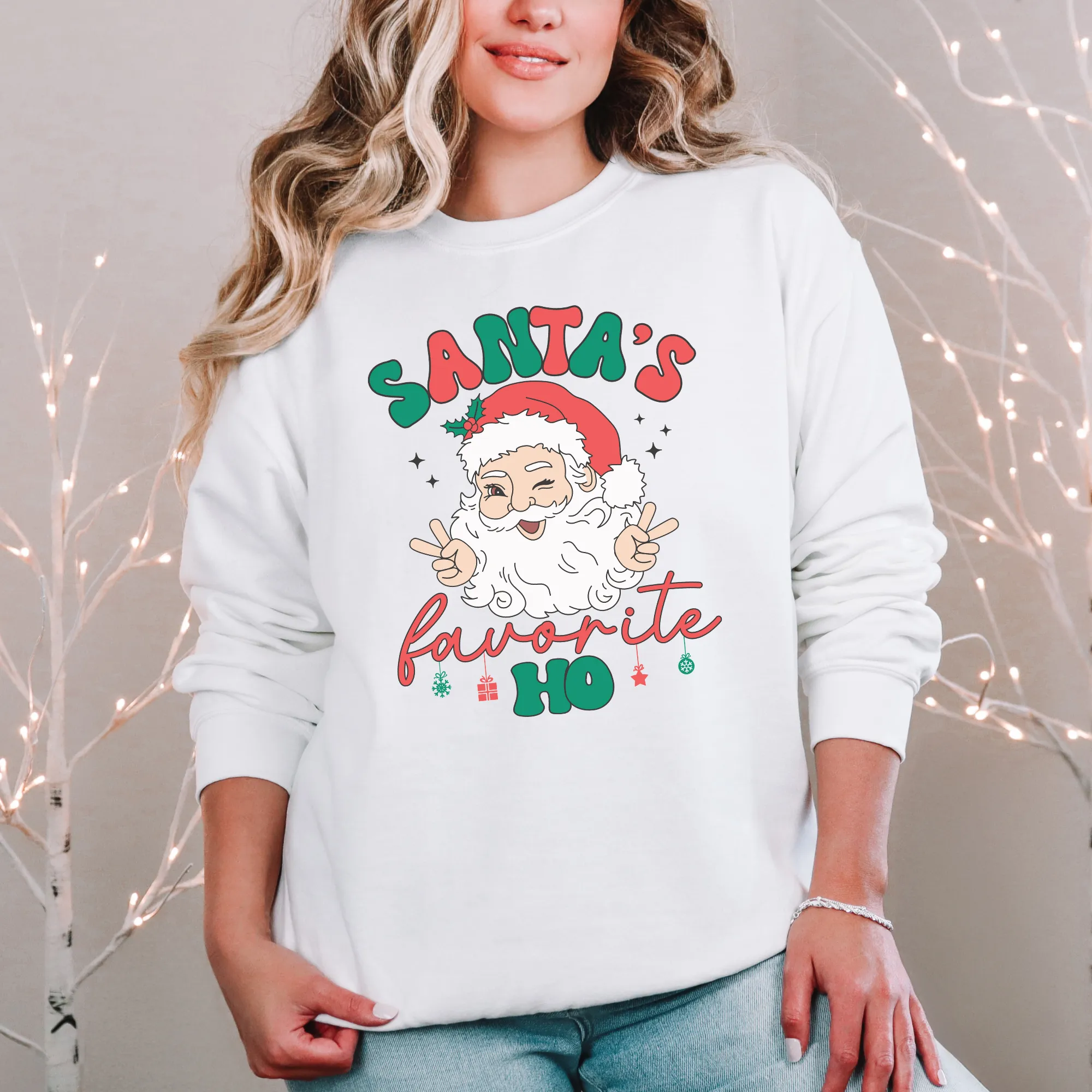 Santa's Favorite Ho Crewneck Sweatshirt