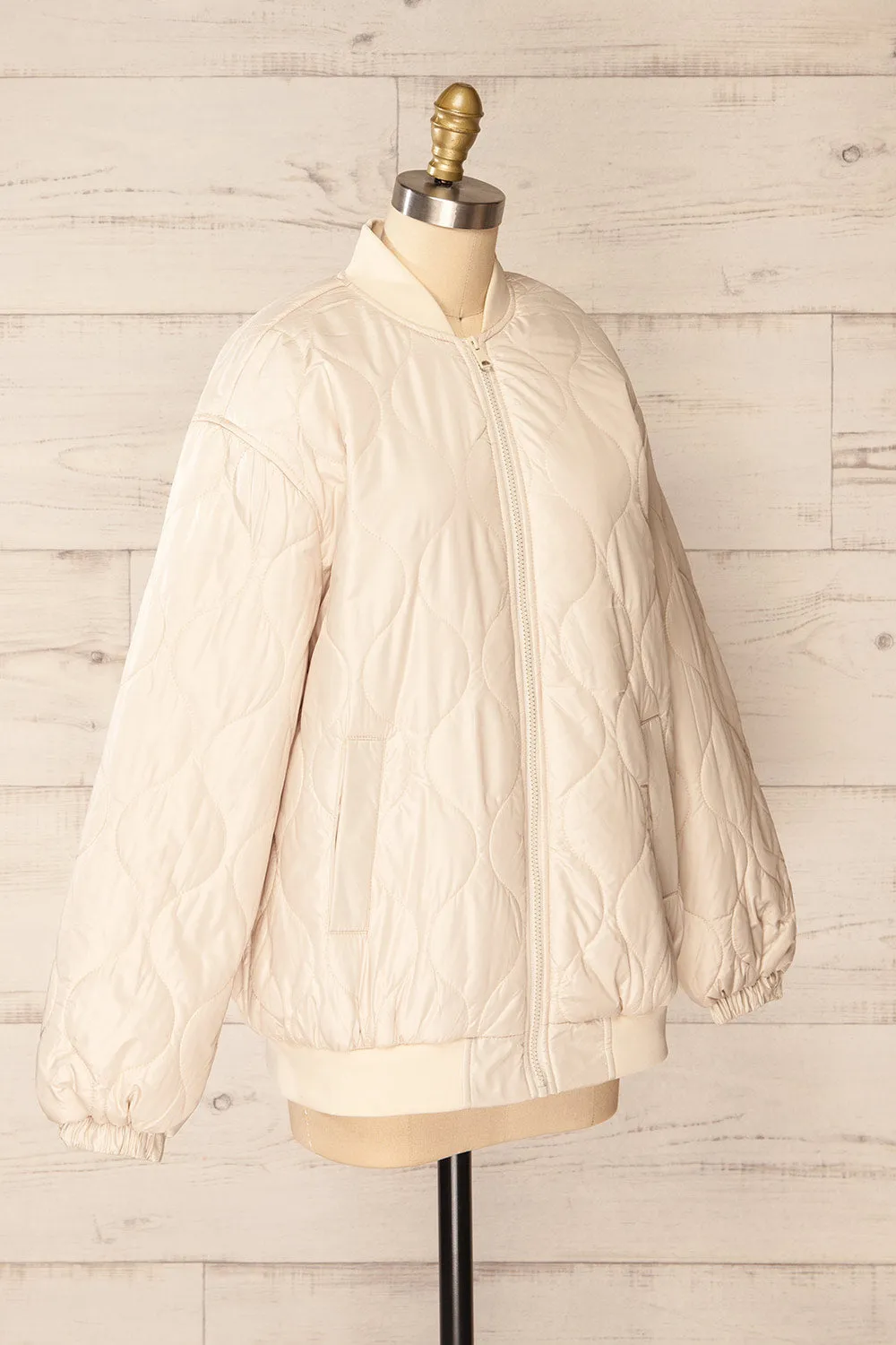 Seravalle | Beige Quilted Jacket