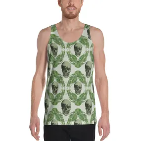 Skulls & Leaves by Robert Bowen All-Over Print Men's Tank Top