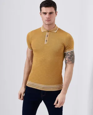 Slim Fit Knitted Cotton Polo Shirt