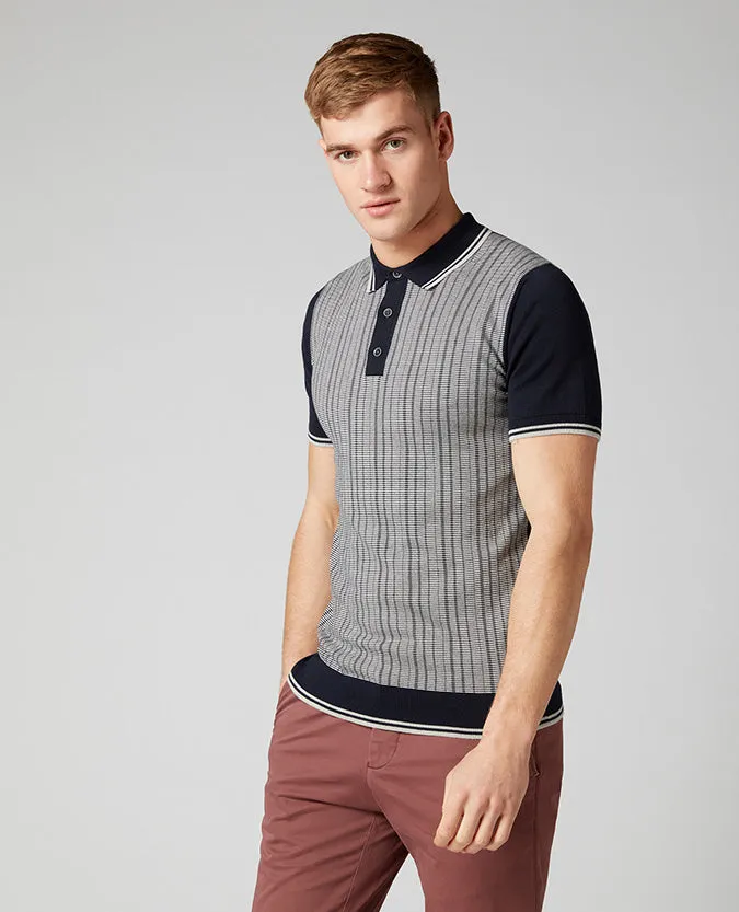 Slim Fit Knitted Cotton Polo Shirt