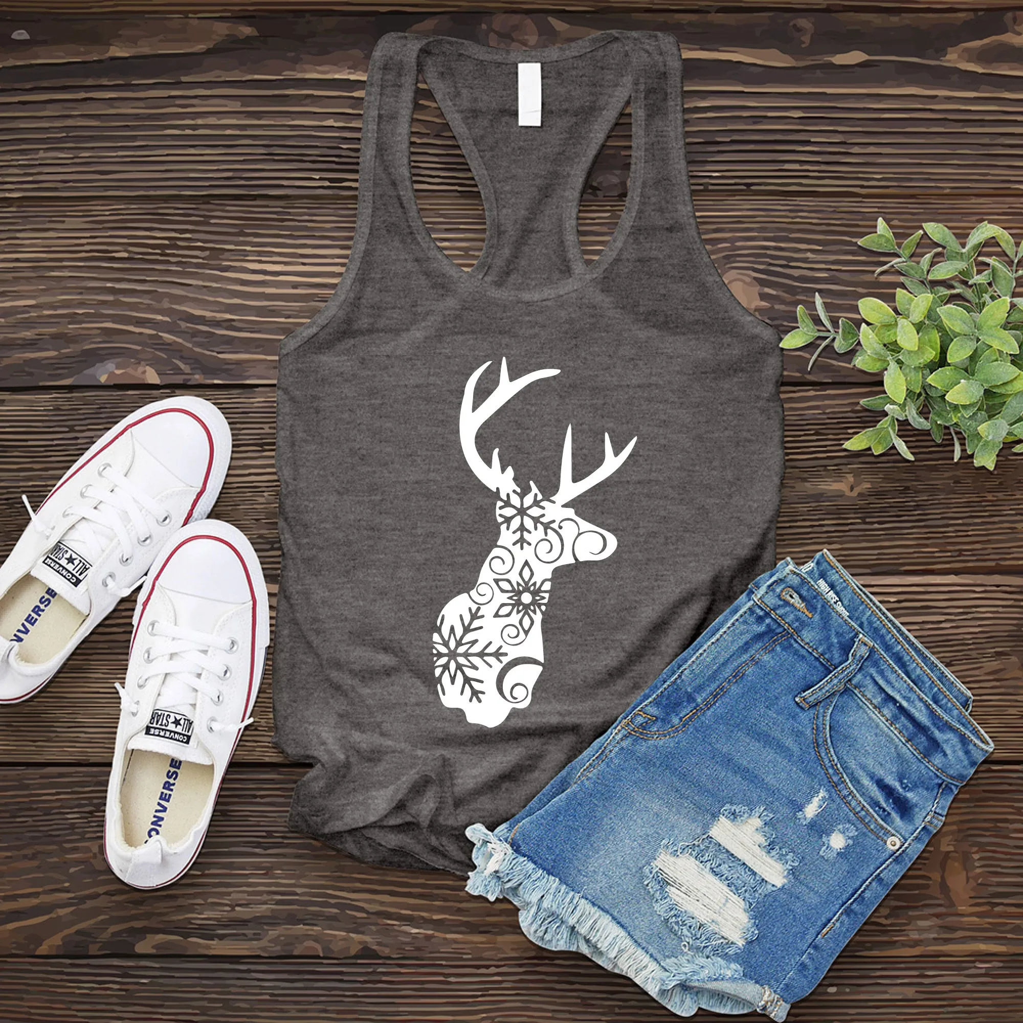 Snowflake Reindeer Women's Tank Top