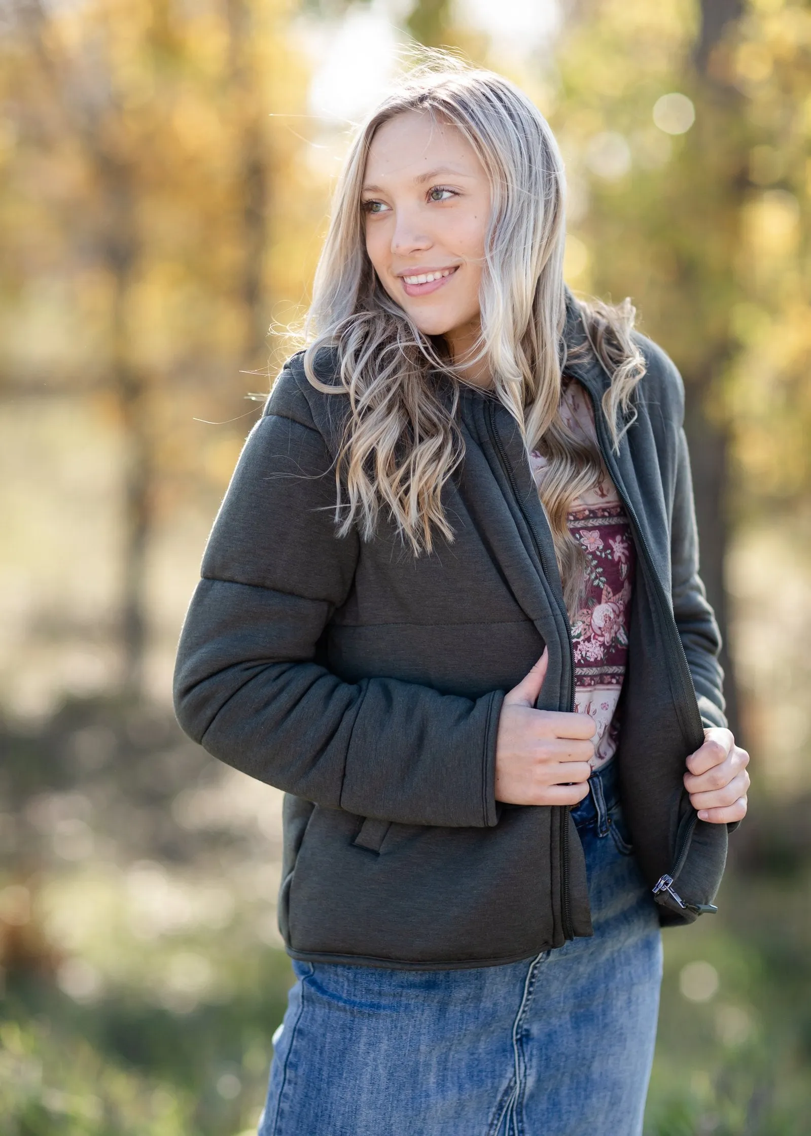 Soft Quilted Zip Up Jacket - FINAL SALE