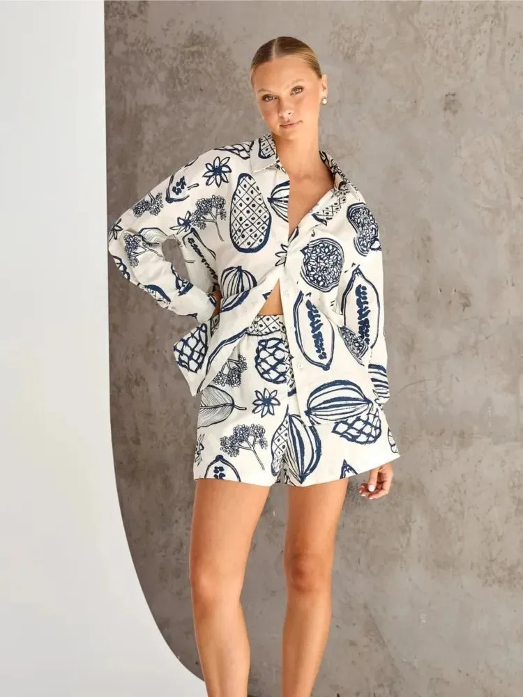 Summer Print 2-Piece Set for Women