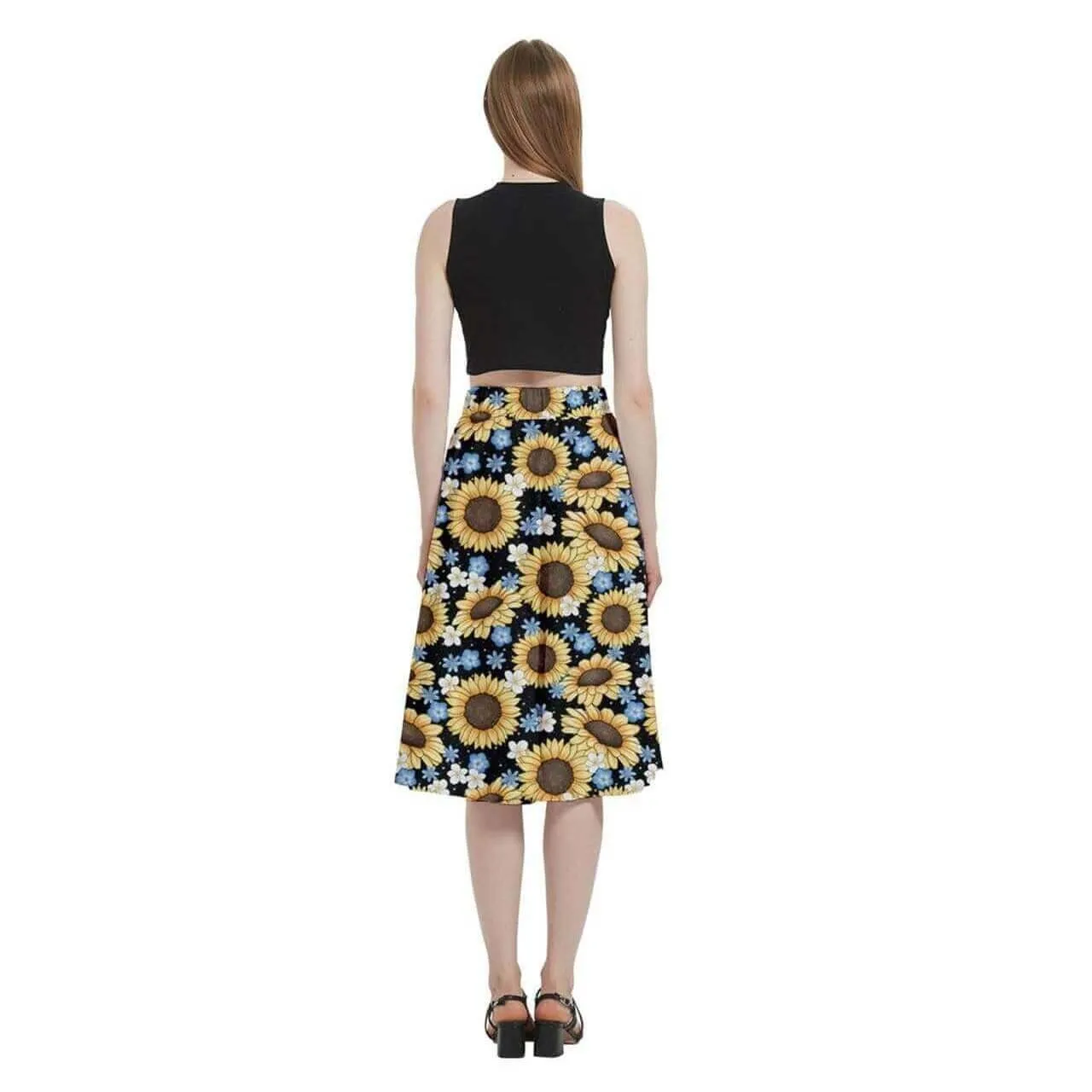 Sunflowers Full Circle Skirt [IN STOCK]