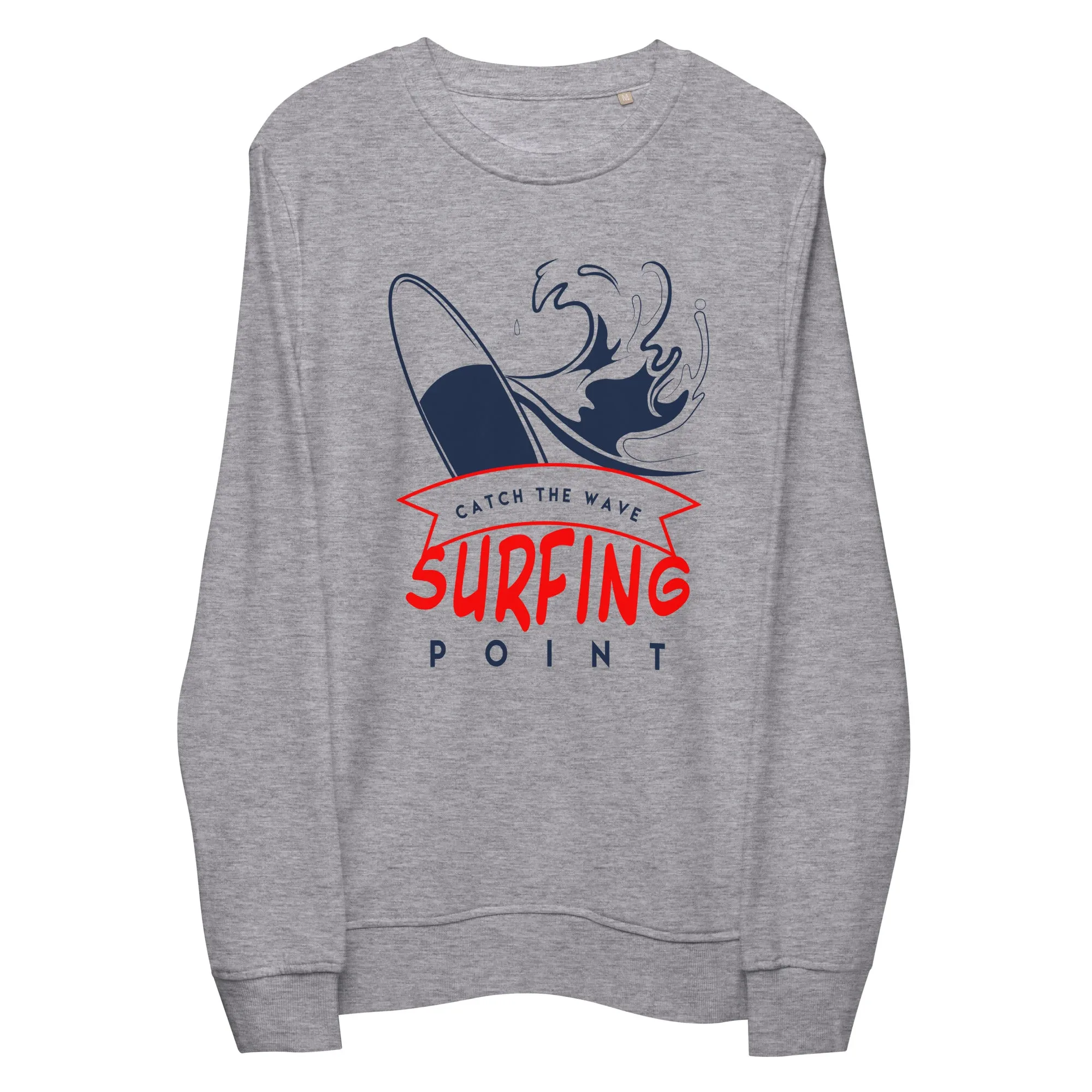 Surfing Point Vintage Graphic Women Organic Sweatshirt