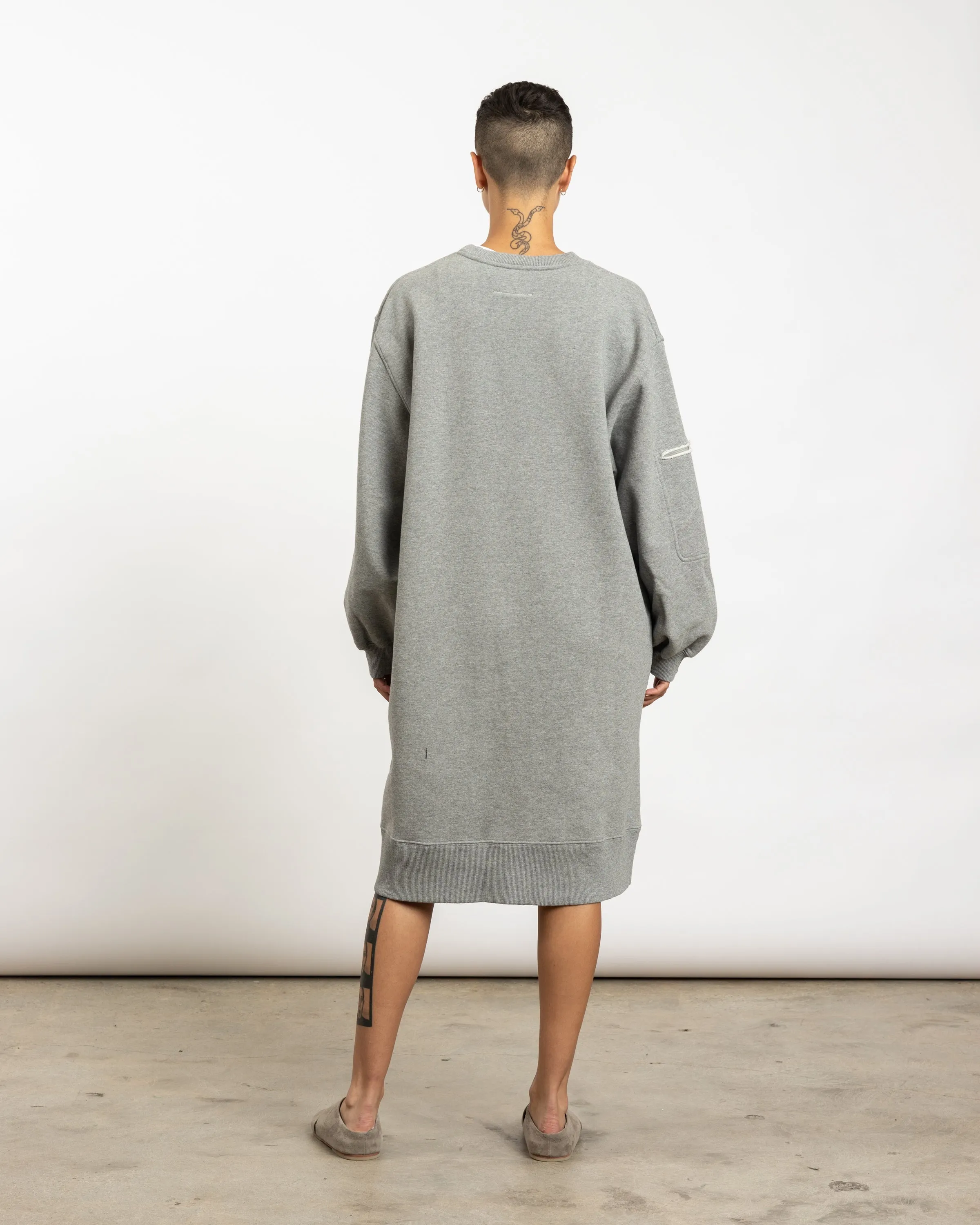 Sweatshirt Midi Dress in Grey Melange