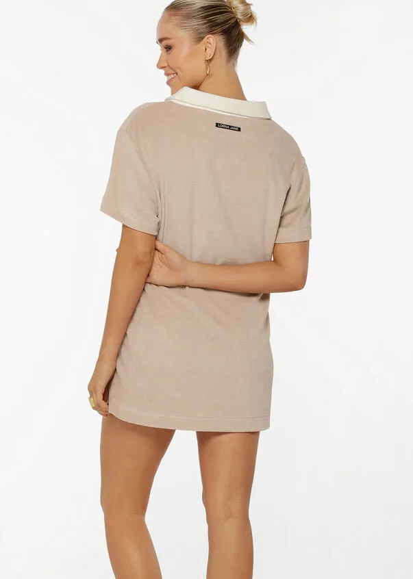 Terry Towelling Mini Polo Dress