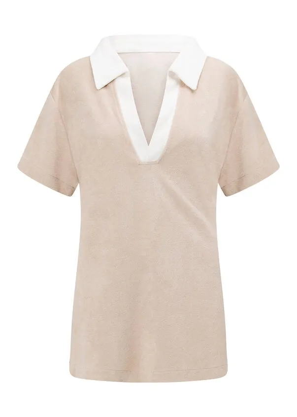 Terry Towelling Mini Polo Dress