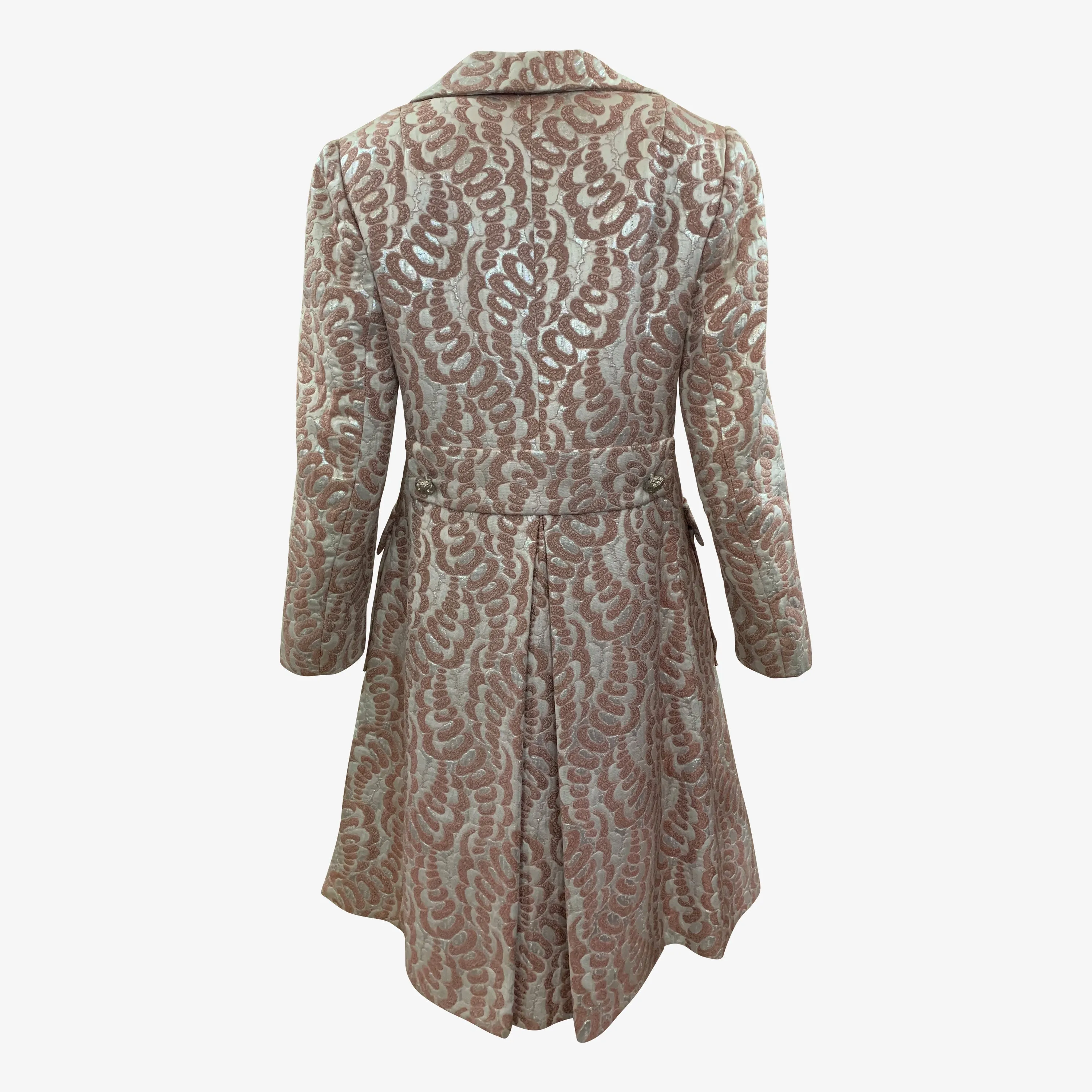 Thalhimers 60s Metallic Brocade Dress and Coat Ensemble