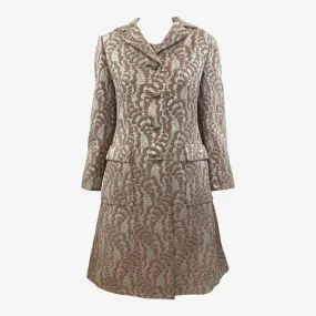 Thalhimers 60s Metallic Brocade Dress and Coat Ensemble