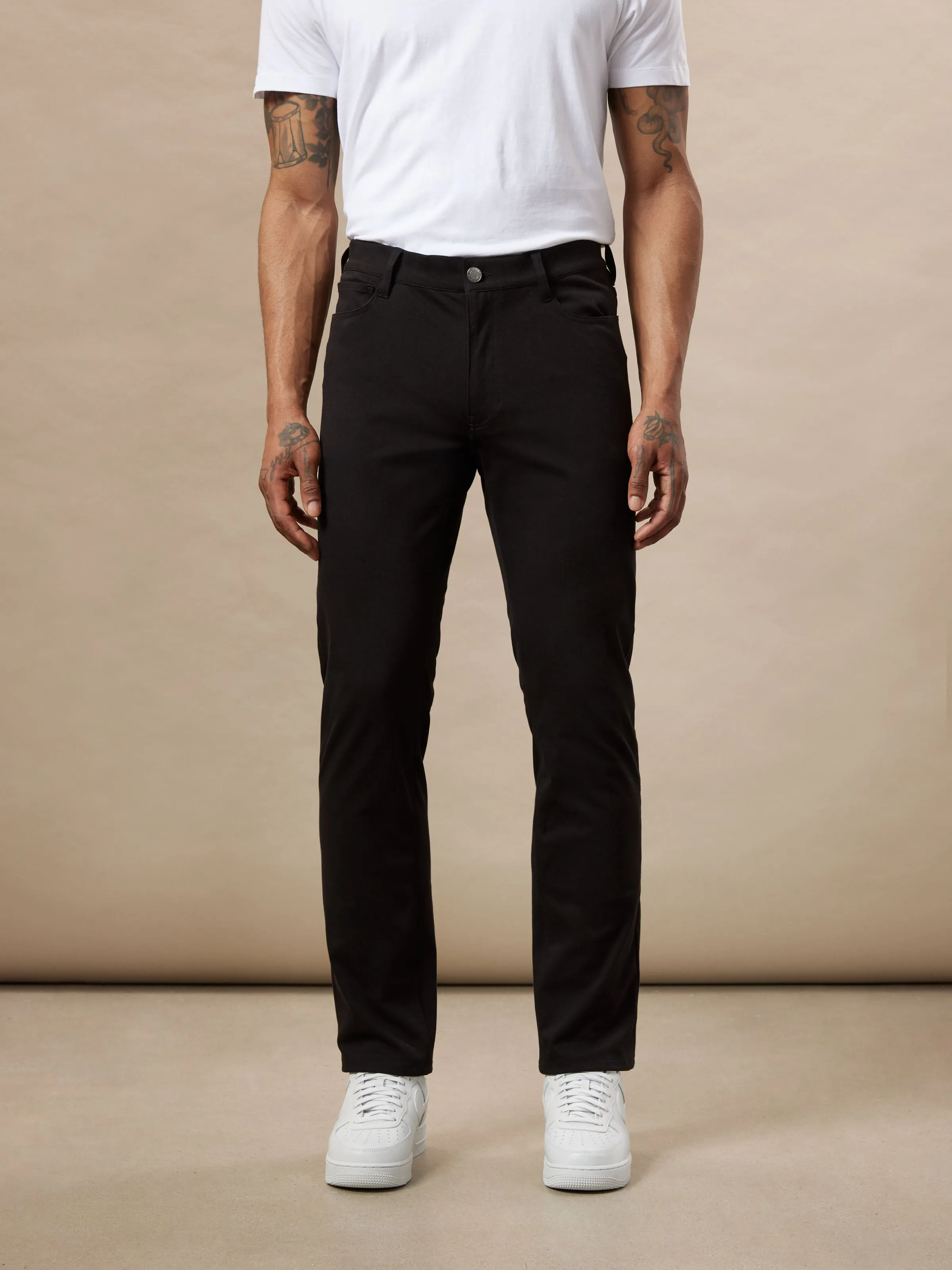 The Brunswick Slim Flex Pant in Black