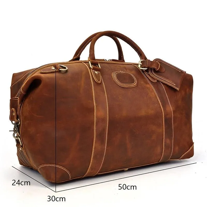 The Eira Duffle Bag | Vintage Leather Weekender