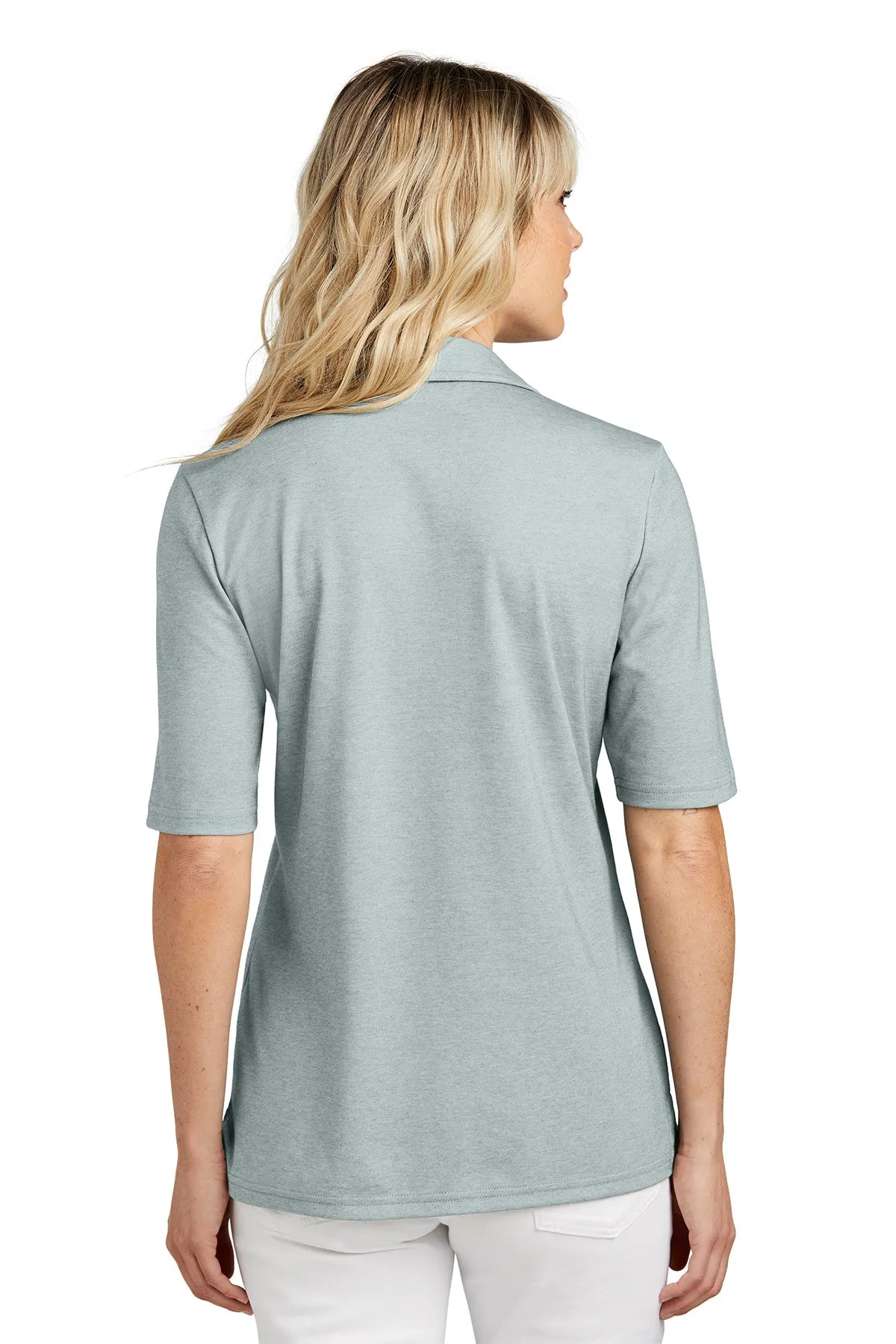 TravisMathew Ladies Sunsetters Custom Polos, Balsam Green Heather