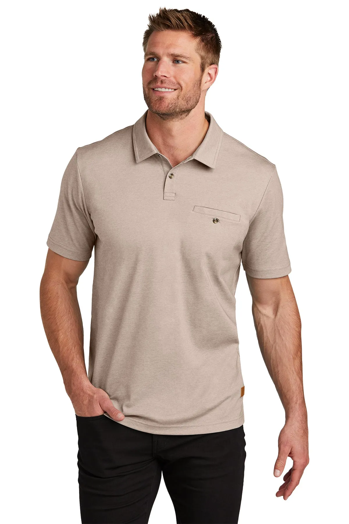 TravisMathew Sunsetters Custom Pocket Polos, Portabella Heather