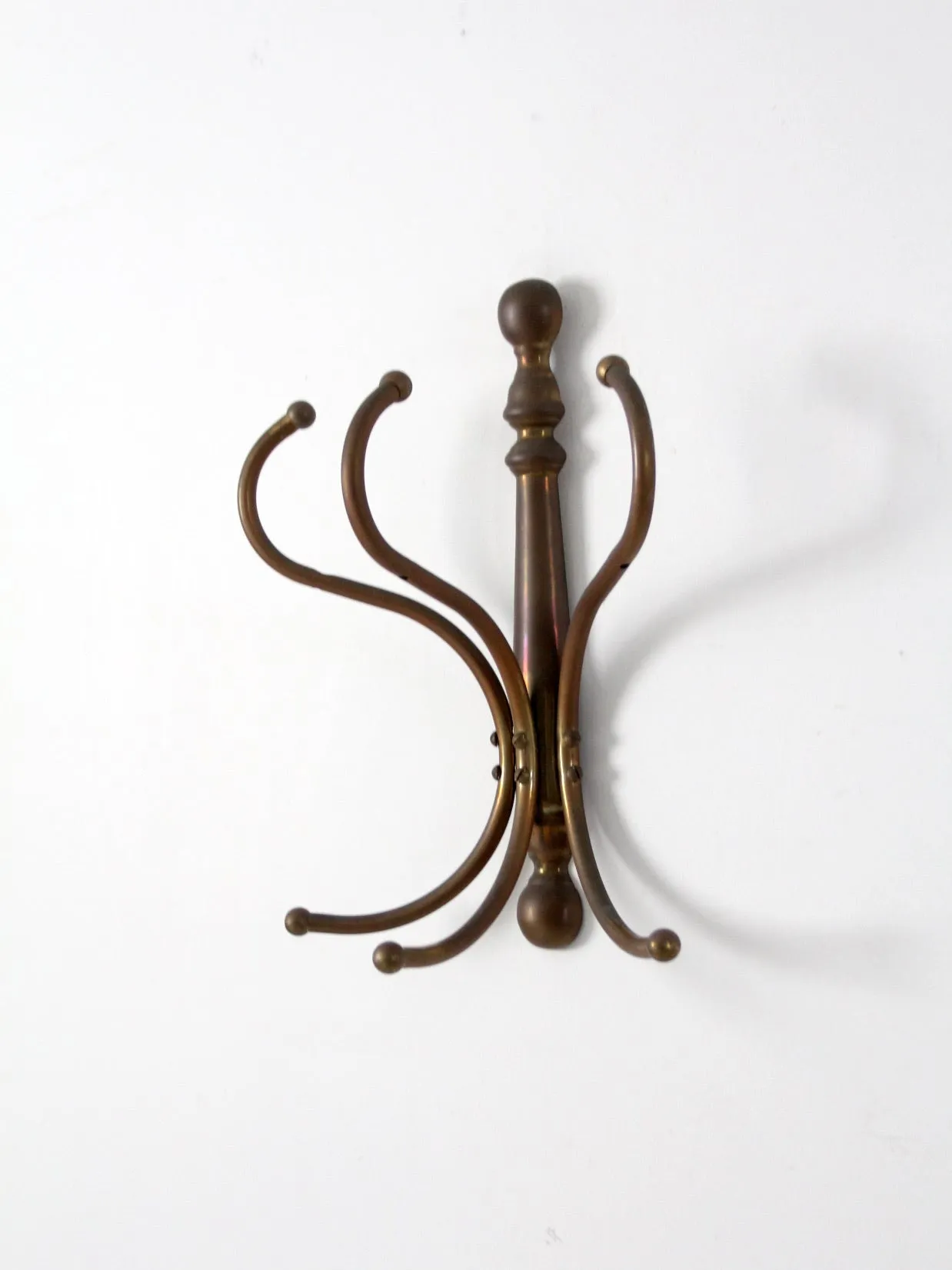 vintage brass hanging coat rack