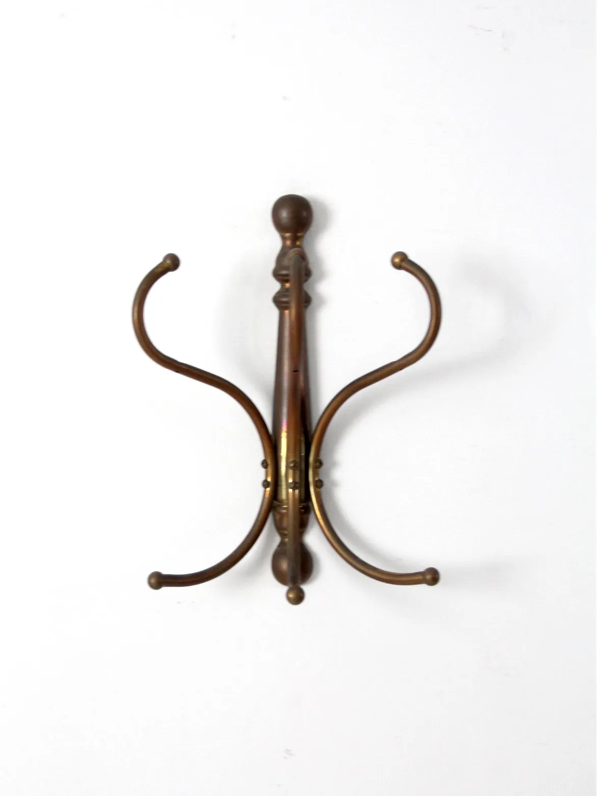 vintage brass hanging coat rack