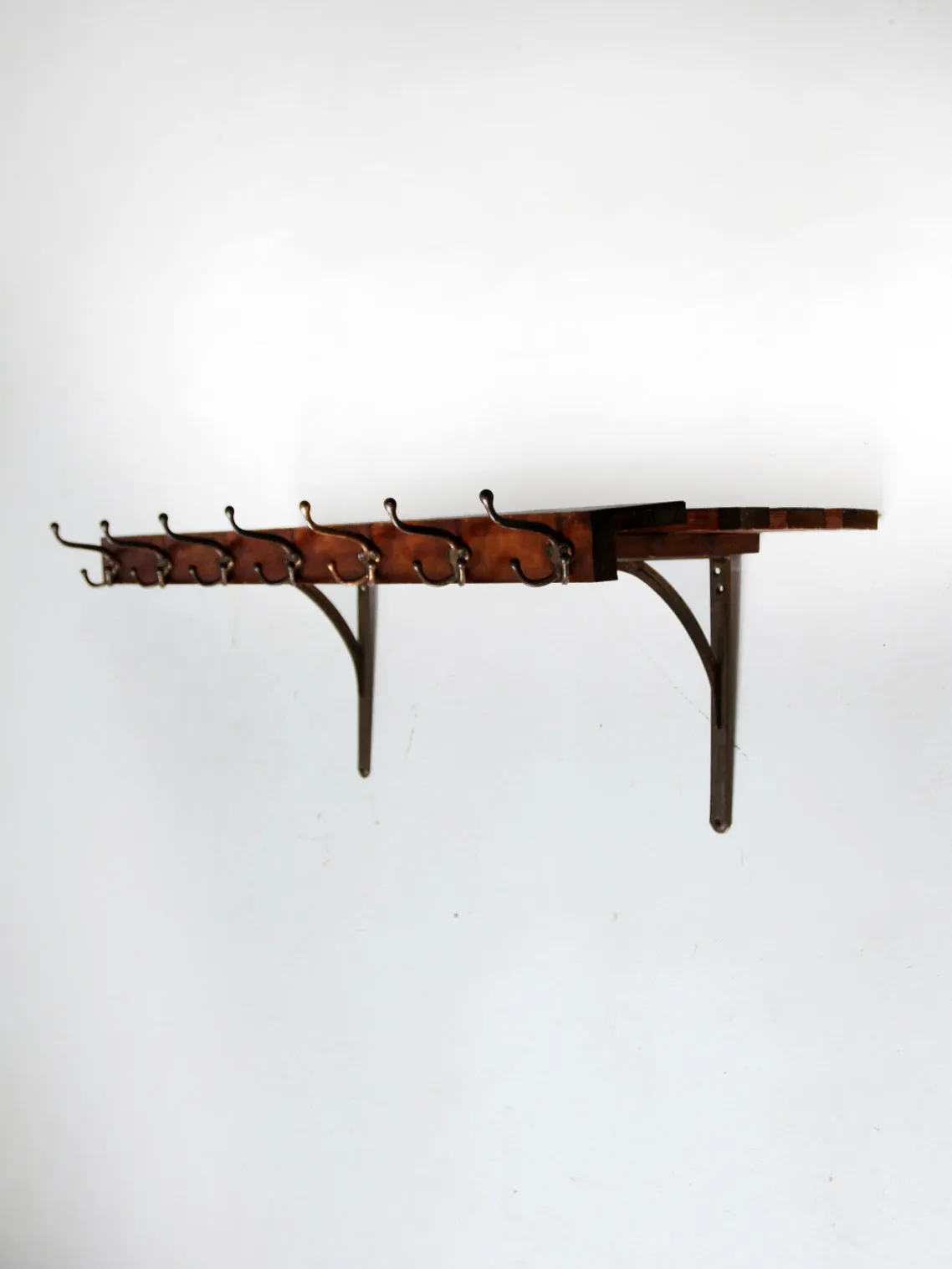 vintage coat rack wall shelf