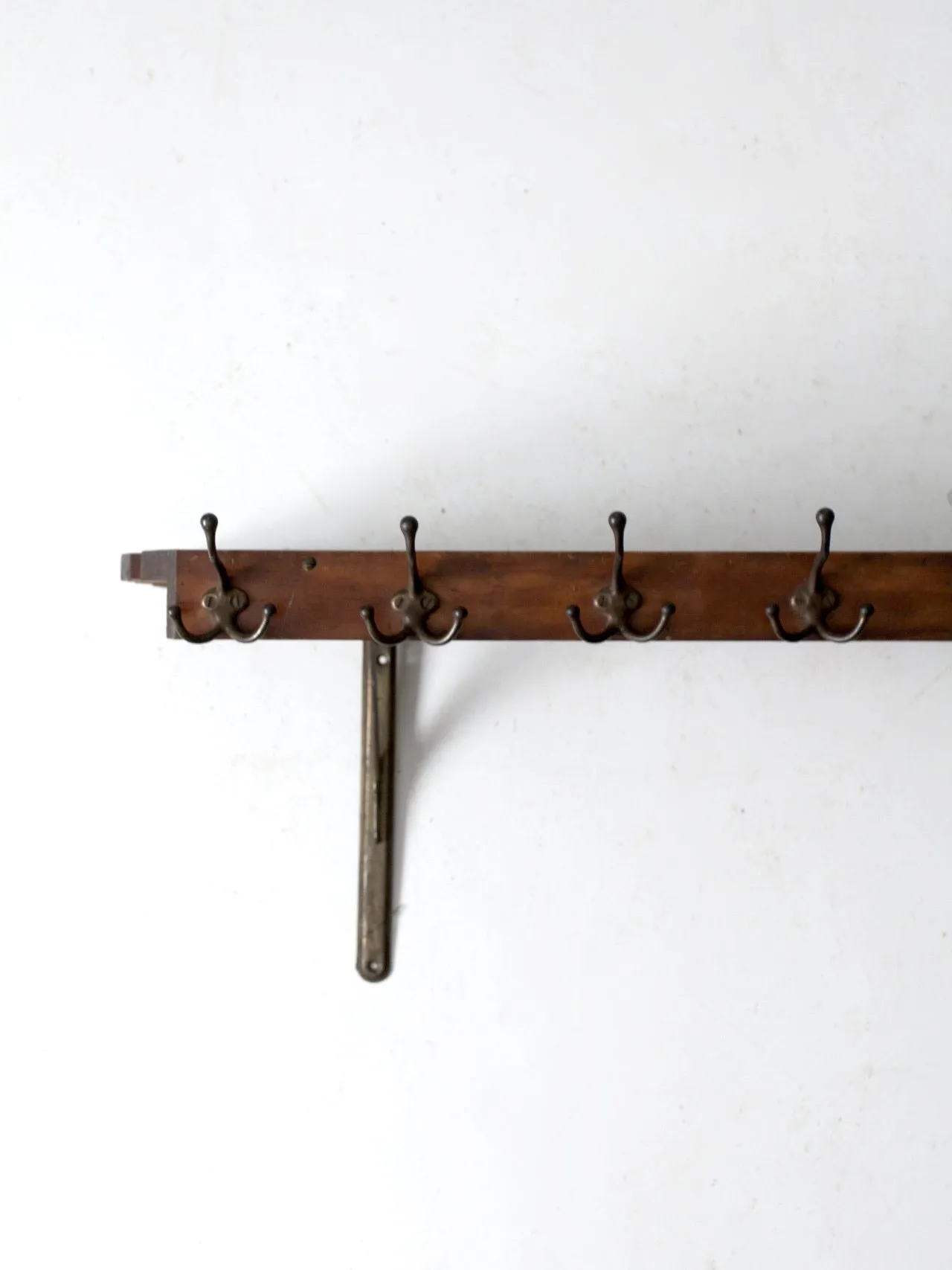 vintage coat rack wall shelf