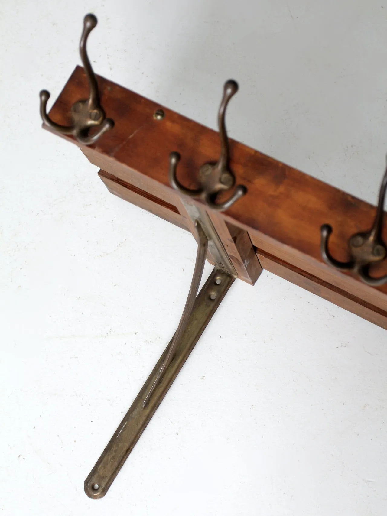 vintage coat rack wall shelf