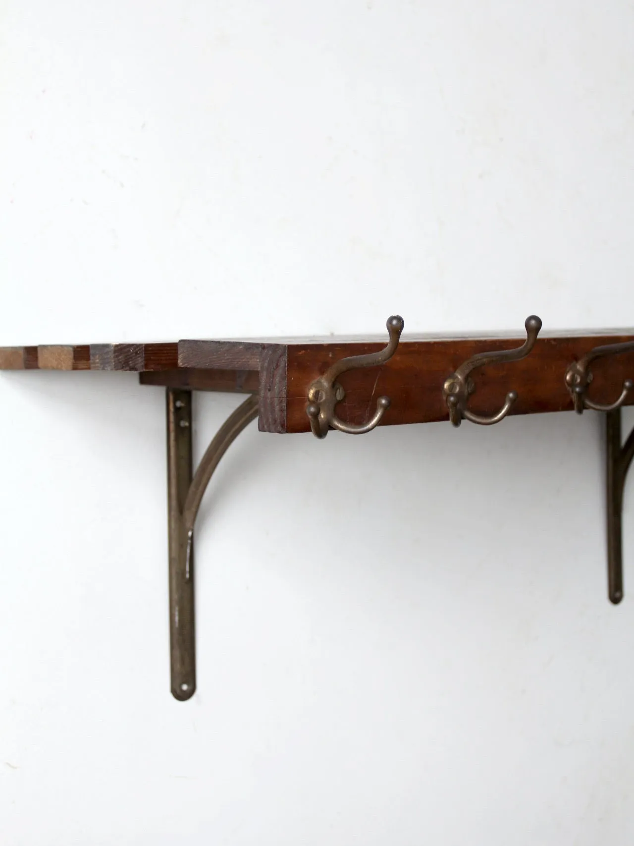 vintage coat rack wall shelf