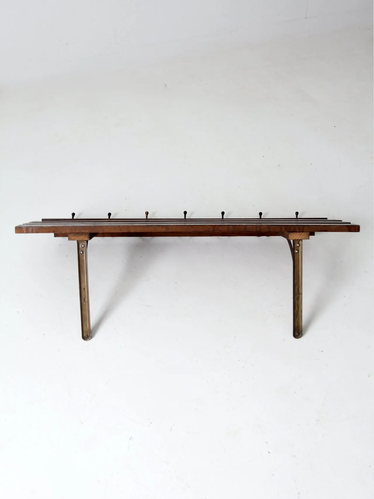 vintage coat rack wall shelf