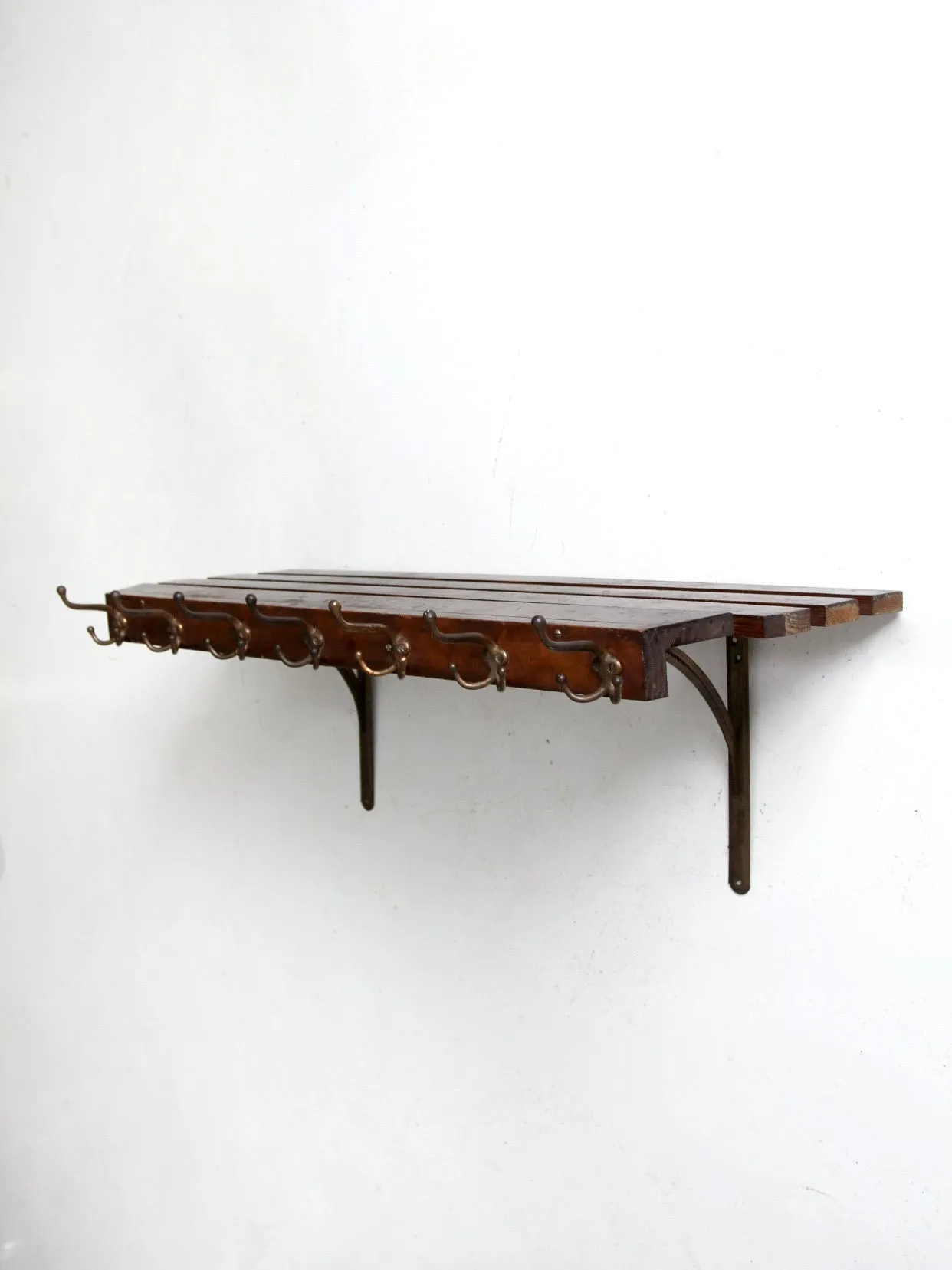 vintage coat rack wall shelf