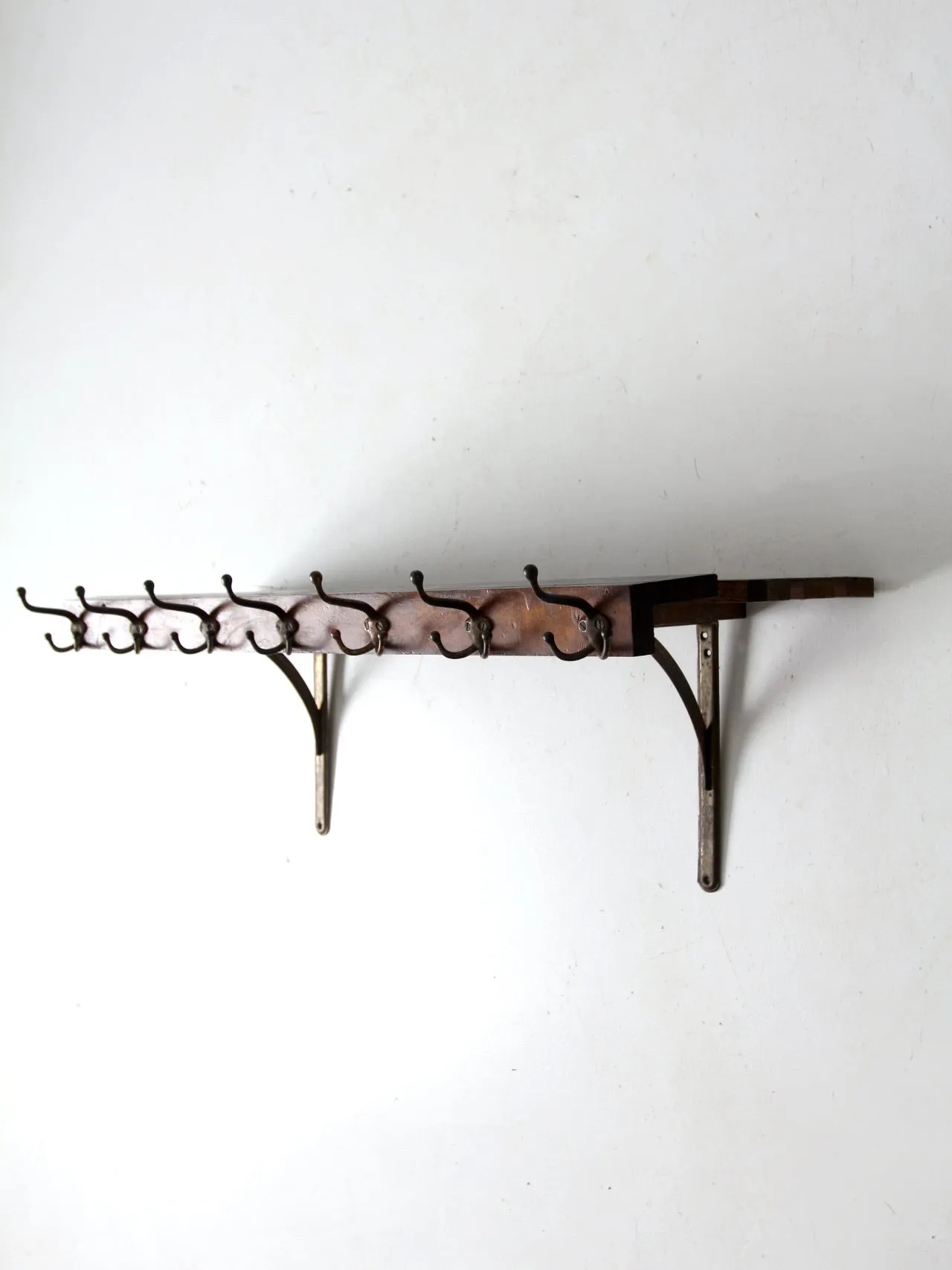 vintage coat rack wall shelf