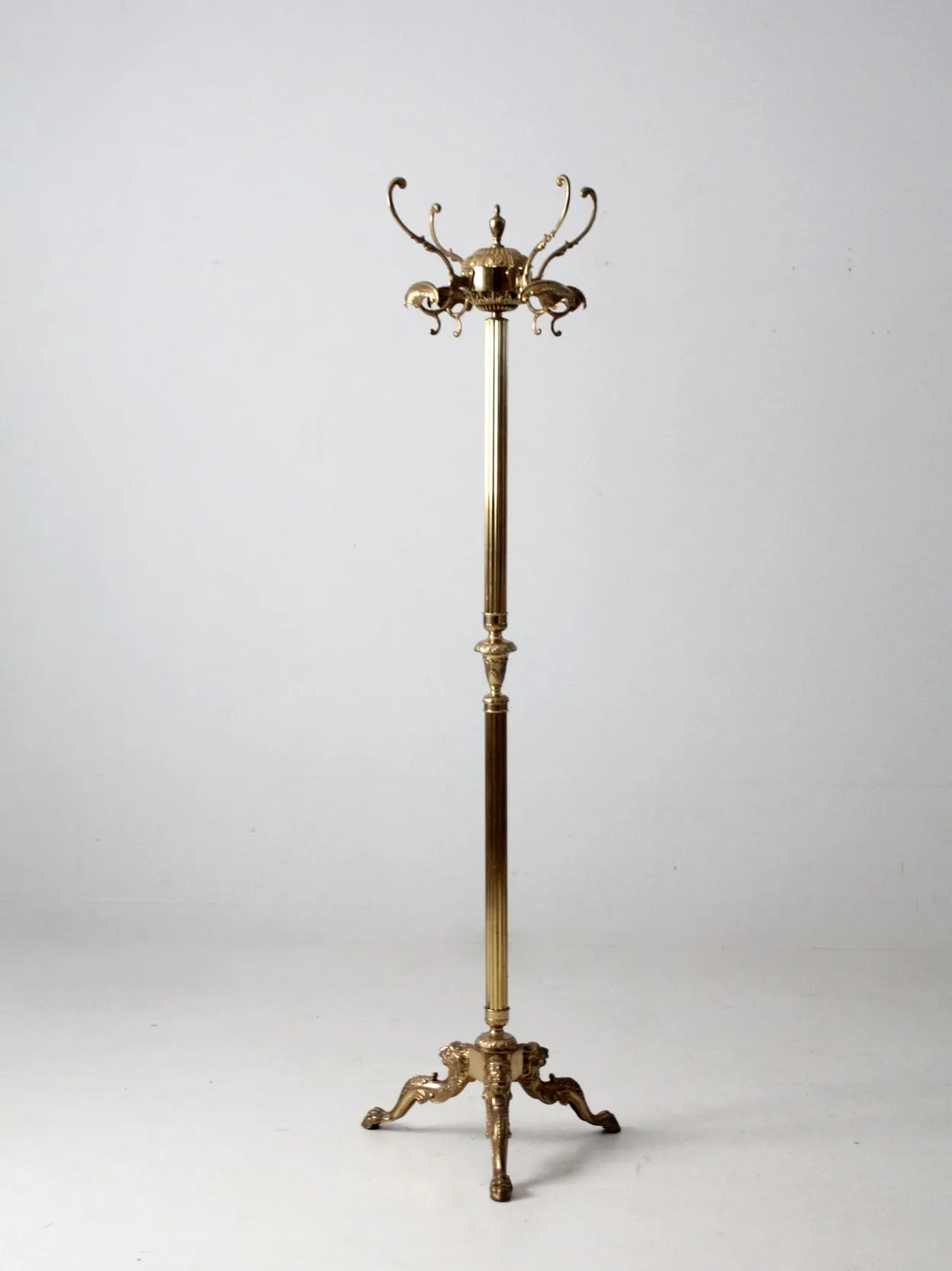 vintage Italian brass coat rack