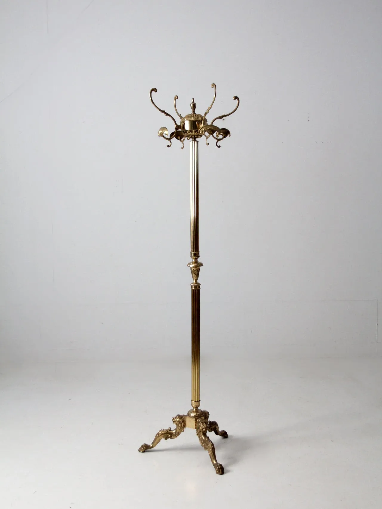 vintage Italian brass coat rack