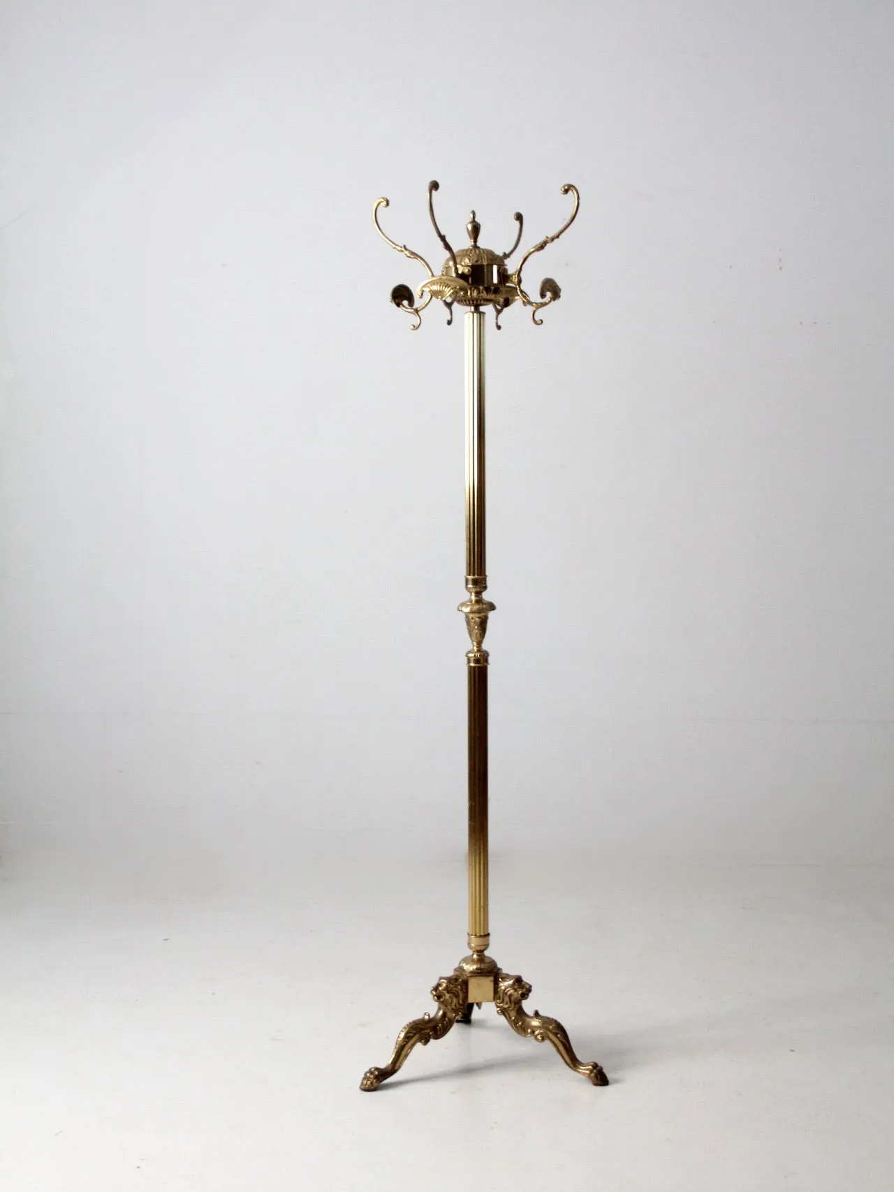 vintage Italian brass coat rack