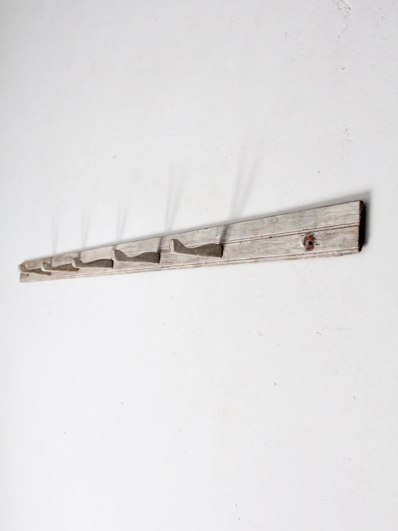 vintage rustic wooden wall rack