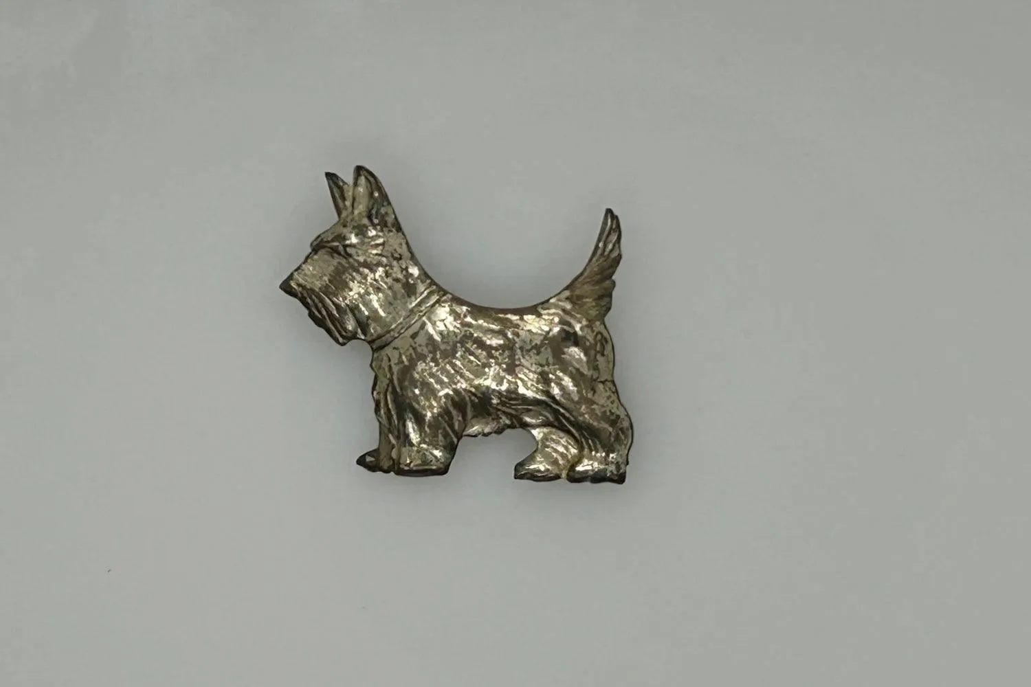 Vintage Sterling Terrier Brooch