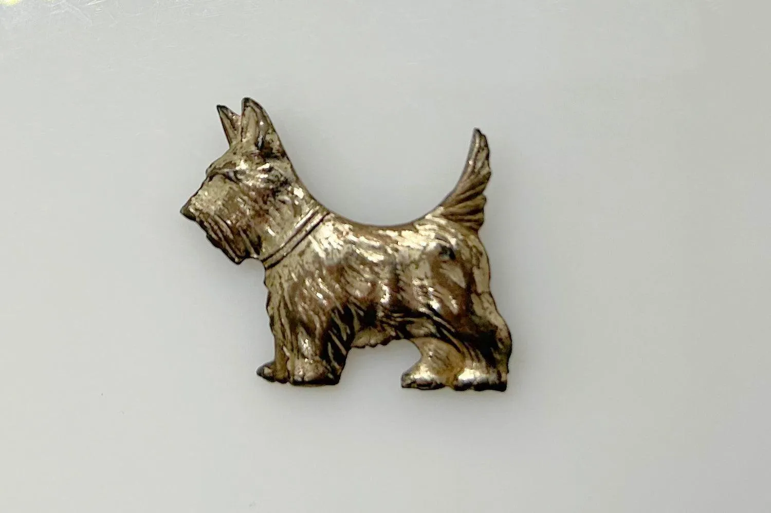 Vintage Sterling Terrier Brooch