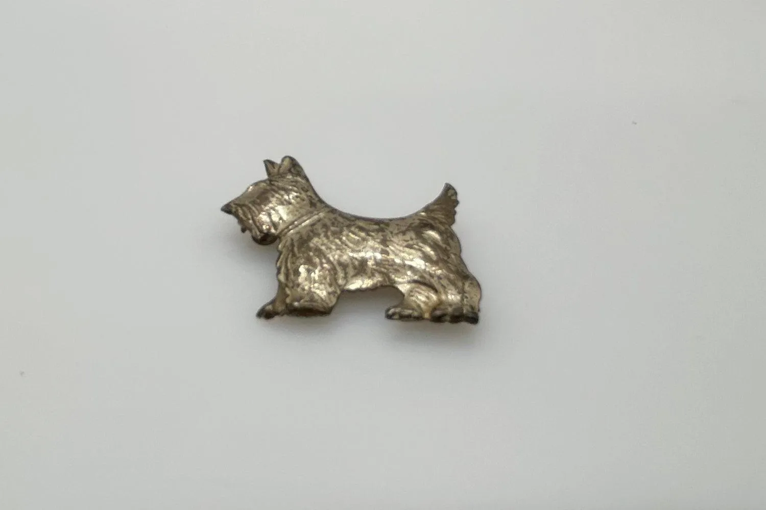 Vintage Sterling Terrier Brooch