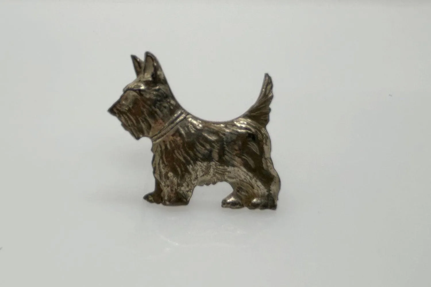 Vintage Sterling Terrier Brooch